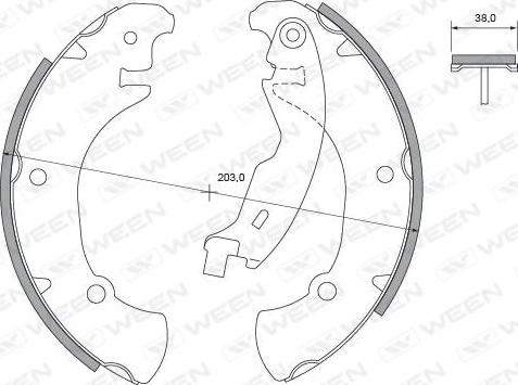 Ween 152-2427 - Bremžu loku komplekts autospares.lv