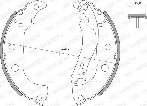 Ween 152-2474 - Bremžu loku komplekts autospares.lv