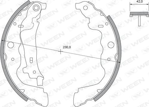 Ween 152-2502 - Bremžu loku komplekts www.autospares.lv