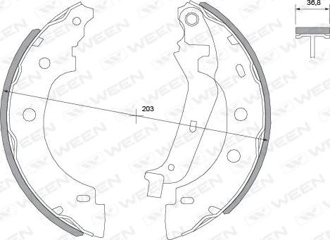 Ween 152-2049 - Bremžu loku komplekts www.autospares.lv