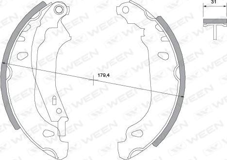 Ween 152-2045 - Brake Shoe Set www.autospares.lv