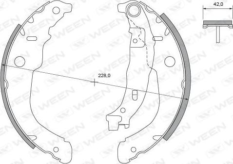 Ween 152-2046 - Brake Shoe Set www.autospares.lv