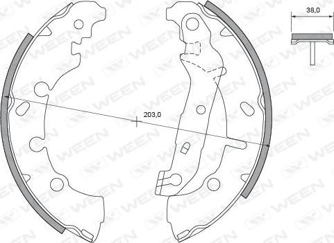 Ween 152-2041 - Bremžu loku komplekts autospares.lv