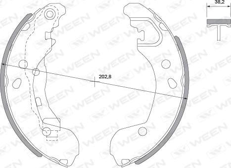 Ween 152-2048 - Bremžu loku komplekts www.autospares.lv