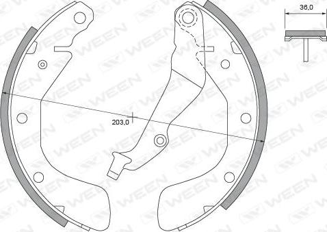 Ween 152-2051 - Bremžu loku komplekts www.autospares.lv