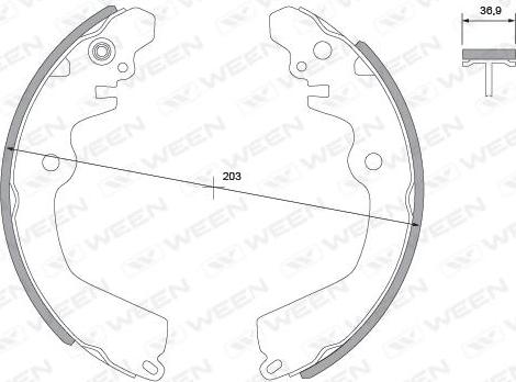 Ween 152-2058 - Bremžu loku komplekts autospares.lv