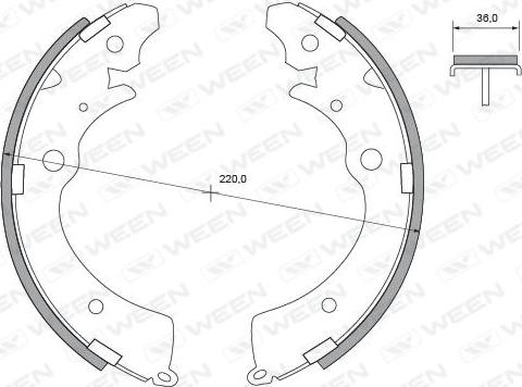 Ween 152-2057 - Bremžu loku komplekts autospares.lv