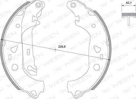 Ween 152-2009 - Bremžu loku komplekts www.autospares.lv