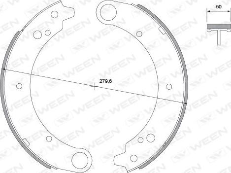 Ween 152-2005 - Bremžu loku komplekts www.autospares.lv