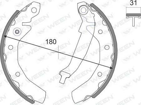 Ween 152-2006 - Bremžu loku komplekts www.autospares.lv