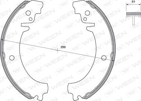 Ween 152-2001 - Bremžu loku komplekts autospares.lv