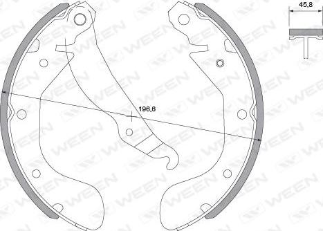 Ween 152-2003 - Bremžu loku komplekts www.autospares.lv