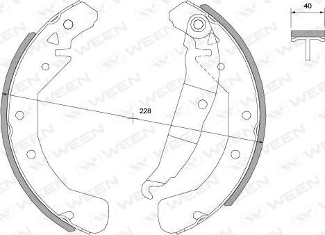 Ween 152-2007 - Bremžu loku komplekts autospares.lv