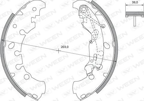 Ween 152-2019 - Bremžu loku komplekts autospares.lv