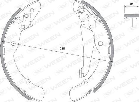 Ween 152-2014 - Bremžu loku komplekts autospares.lv