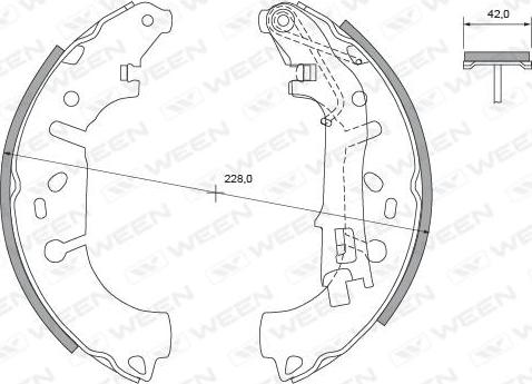 Ween 152-2018 - Bremžu loku komplekts autospares.lv