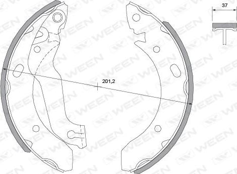 Ween 152-2013 - Bremžu loku komplekts www.autospares.lv