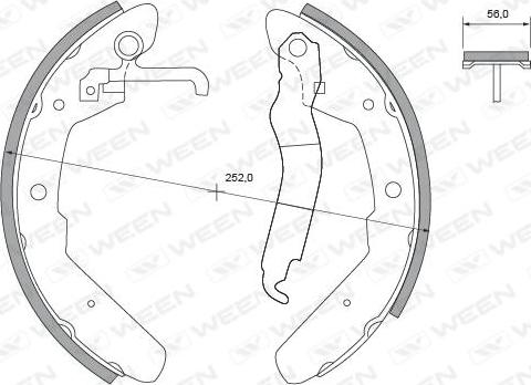 Ween 152-2084 - Bremžu loku komplekts www.autospares.lv