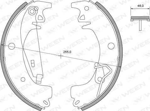 Ween 152-2081 - Bremžu loku komplekts autospares.lv