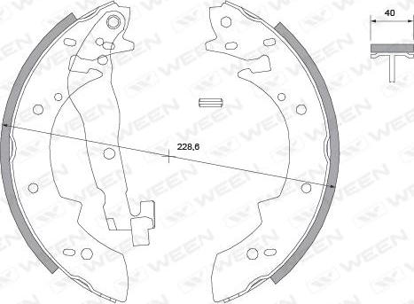 Ween 152-2036 - Bremžu loku komplekts www.autospares.lv