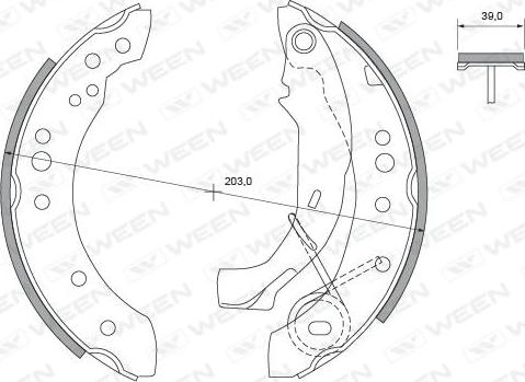 Ween 152-2038 - Brake Shoe Set www.autospares.lv