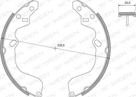 Ween 152-2033 - Bremžu loku komplekts autospares.lv