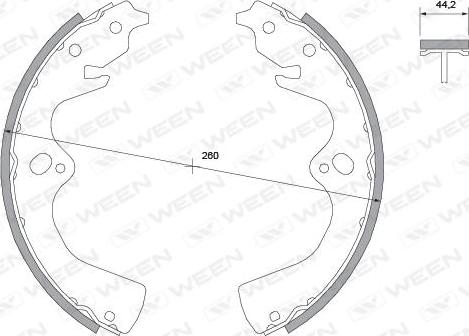 Ween 152-2032 - Bremžu loku komplekts autospares.lv