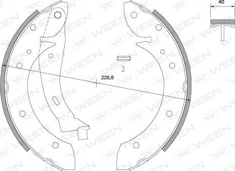 Ween 152-2037 - Bremžu loku komplekts autospares.lv