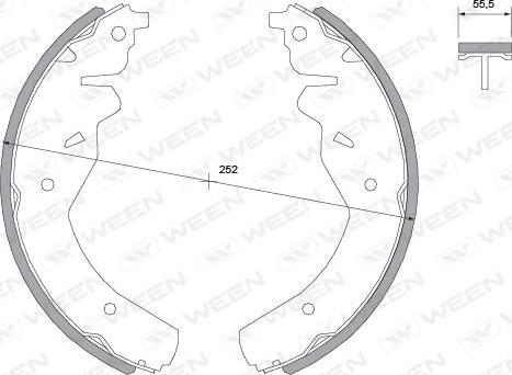 Ween 152-2025 - Bremžu loku komplekts www.autospares.lv