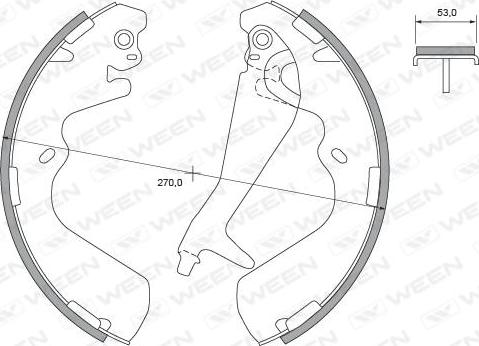 Ween 152-2028 - Bremžu loku komplekts autospares.lv