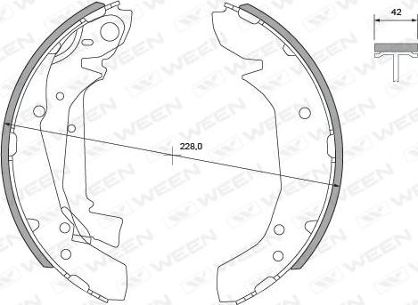 Ween 152-2022 - Bremžu loku komplekts www.autospares.lv