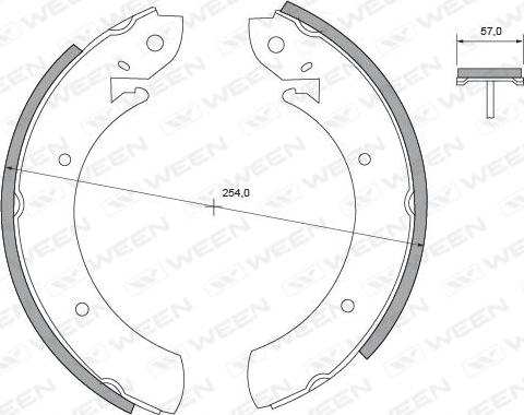 Ween 152-2027 - Bremžu loku komplekts autospares.lv