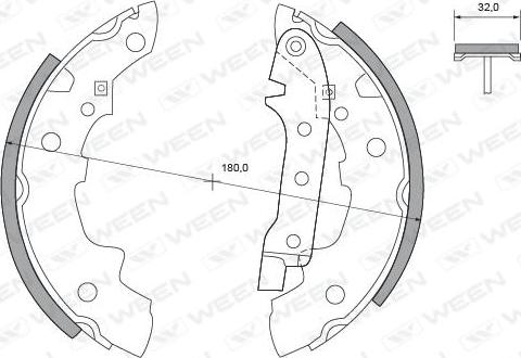 Ween 152-2071 - Bremžu loku komplekts www.autospares.lv