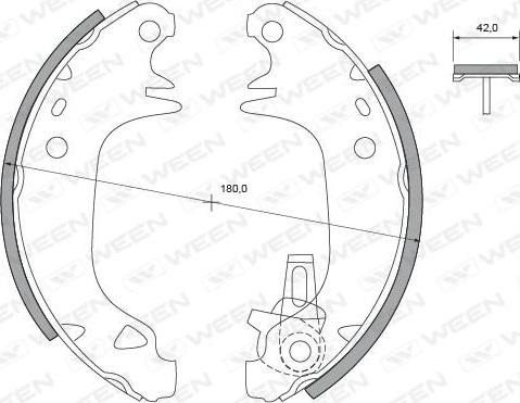 Ween 152-2107 - Brake Shoe Set www.autospares.lv