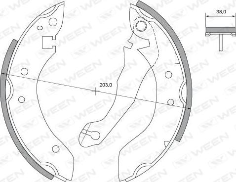 Ween 152-2180 - Bremžu loku komplekts www.autospares.lv