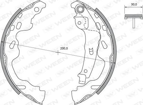 Ween 152-2136 - Bremžu loku komplekts autospares.lv