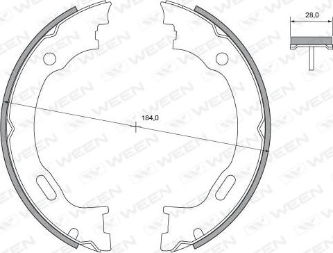 Ween 152-2131 - Bremžu loku kompl., Stāvbremze www.autospares.lv