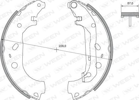 Ween 152-2128 - Bremžu loku komplekts autospares.lv