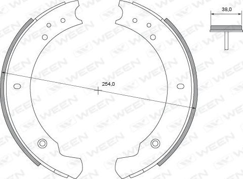 Ween 152-2172 - Bremžu loku komplekts autospares.lv