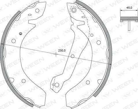 Ween 152-2177 - Bremžu loku komplekts autospares.lv