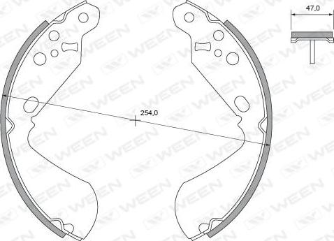 Ween 152-2398 - Bremžu loku komplekts www.autospares.lv