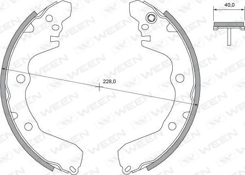 Ween 152-2392 - Bremžu loku komplekts www.autospares.lv