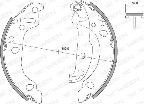 Ween 152-2351 - Bremžu loku komplekts autospares.lv