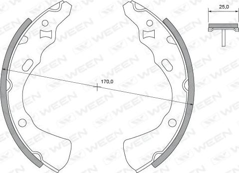 Ween 152-2367 - Bremžu loku komplekts www.autospares.lv