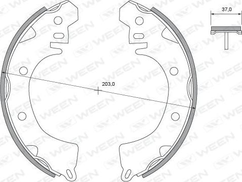 Ween 152-2304 - Bremžu loku komplekts www.autospares.lv