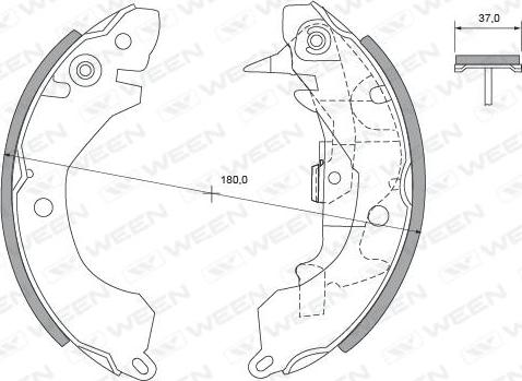 Ween 152-2308 - Bremžu loku komplekts autospares.lv