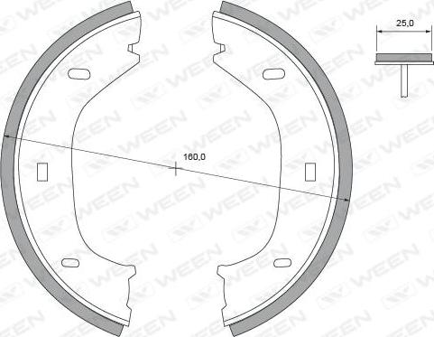 Ween 152-2302 - Bremžu loku kompl., Stāvbremze autospares.lv