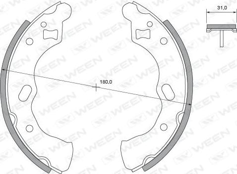 Ween 152-2389 - Bremžu loku komplekts autospares.lv