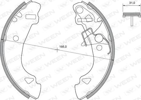 Ween 152-2384 - Bremžu loku komplekts autospares.lv