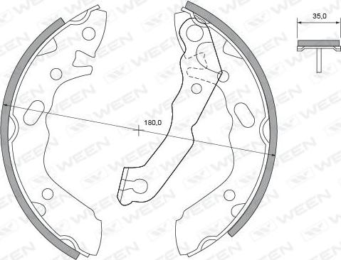 Ween 152-2386 - Bremžu loku komplekts www.autospares.lv